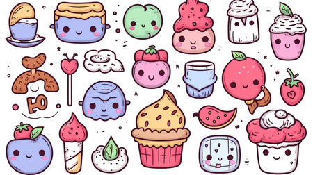 a collection of cartoon characters.の素材