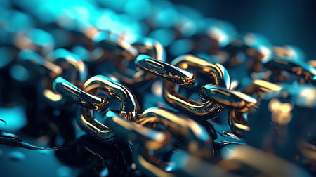 a close up of a chain.の素材