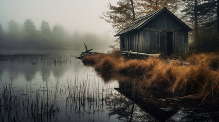a building next to a body of water.の素材