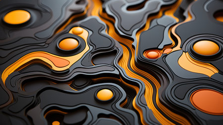 a close up of a black and orange surfaceの素材