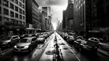 a street with cars on itの素材