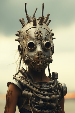 a person wearing a maskの素材