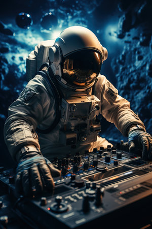 an astronaut in a space suitの素材