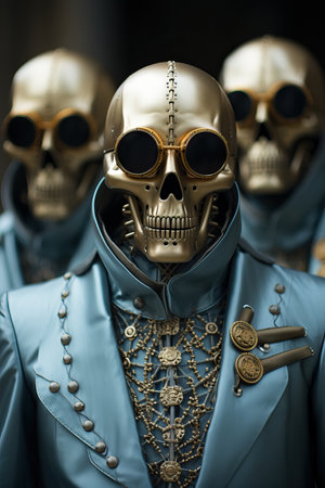 a group of people wearing clothingの素材