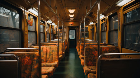 inside of a trainの素材