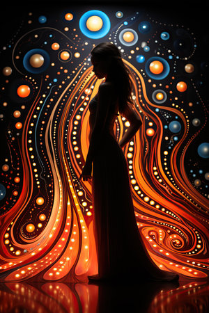 a woman in a dressの素材