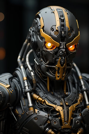 a close up of a robotの素材