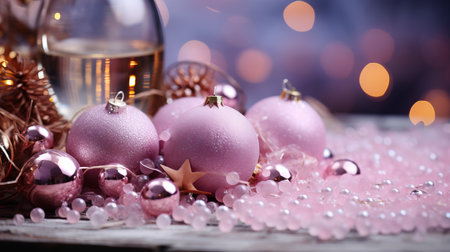 a group of pink ornamentsの素材