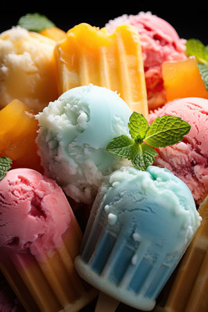 a close up of ice creamの素材