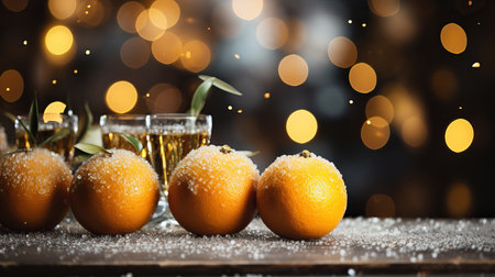a group of oranges with sugar on top of each otherの素材