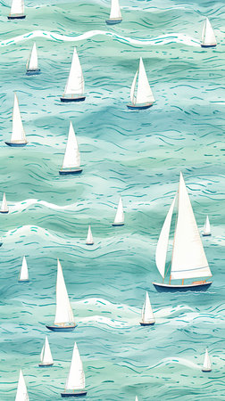 a group of sailboats in the waterの素材