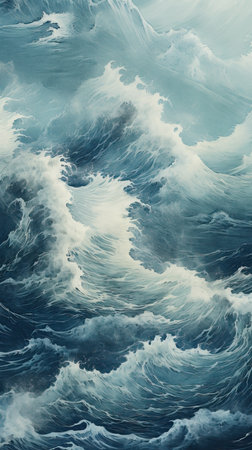 waves crashing waves in the oceanの素材