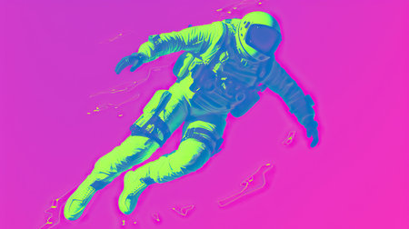 a person in a space suitの素材