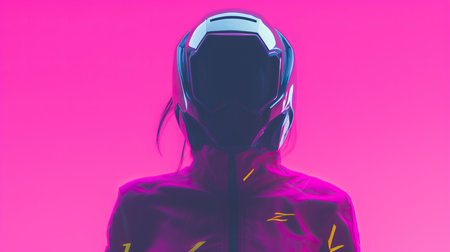 a person wearing a helmetの素材