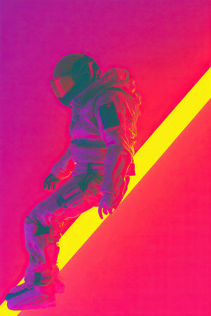 a person in a space suitの素材
