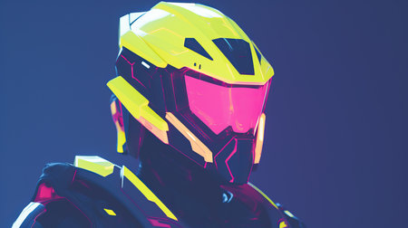 a person wearing a helmetの素材