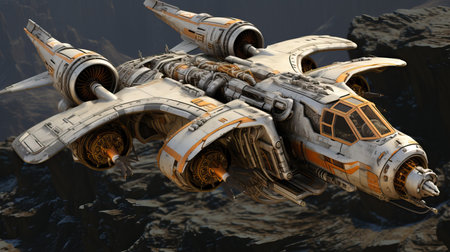 a space ship in the skyの素材
