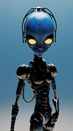 a cartoon of a robotの素材