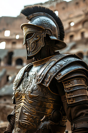 a person in a armorの素材