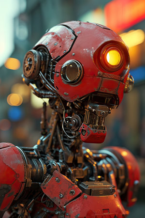 a close up of a robotの素材