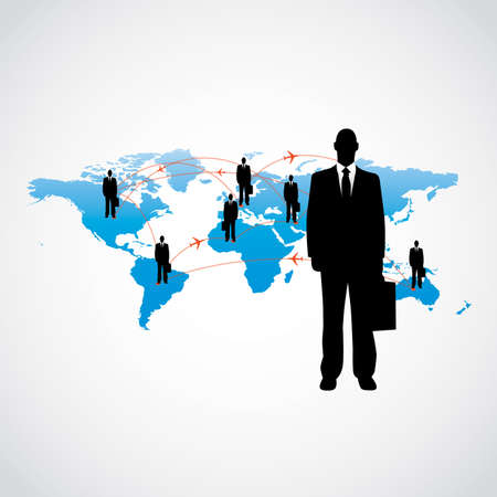 International Air Traveling のイラスト素材