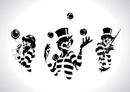 Clown Illustration Seriesのイラスト素材