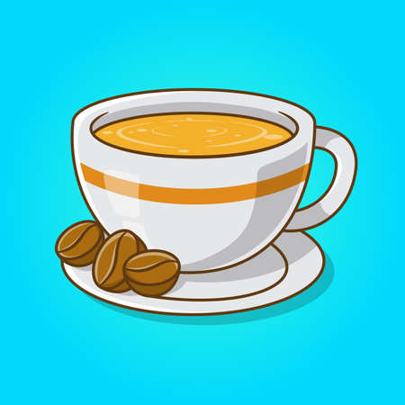 Cup of milk coffeeのイラスト素材