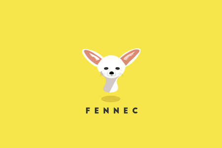 fennec logo design animals logoのイラスト素材