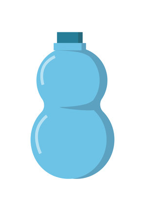 Concept Water bottle round shaped Introducing a vector illustration of a round-shaped water bottle. Vector illustration.のイラスト素材