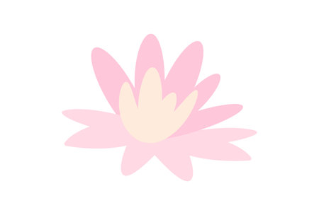 Concept Spa salon little flower decor. In a flat cartoon illustration, a scene is depicted featuring a spa salon filled with beautiful flowers. Vector illustration.のイラスト素材
