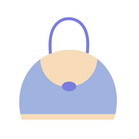 Concept Women handbag little tiny purse. This is a flat, vector cartoon illustration of a small handbag, designed for women. Vector illustration.のイラスト素材