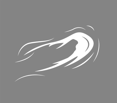 Concept Smoke effect. This vector illustration features a flat design of a white smoke cloud on a grey background, with a cartoon style that adds a touch of playfulness. Vector illustration.のイラスト素材