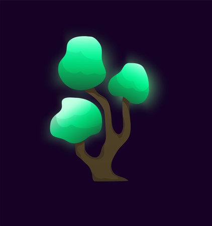 Concept Mushroom neon acid fantasy. This illustration is a flat vector design that depicts a fantastical concept featuring a mushroom with bright green neon lights. Vector illustration.のイラスト素材
