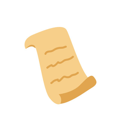 Concept Cartoon medieval scroll. This flat vector illustration is a concept design for a web-based cartoon with a fairy tale theme. Vector illustration.のイラスト素材