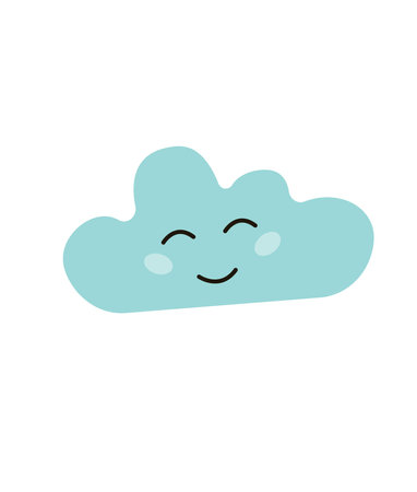 Concept Cartoon medieval heels cloud. This is a flat vector illustration with a cute cartoon design of a fairy tale-inspired cute cloud. Vector illustration.のイラスト素材