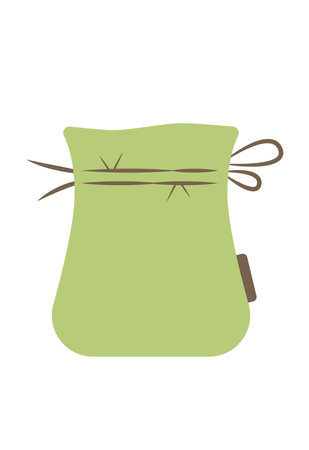 Concept Bath accessories little bag. Featuring a stylish flat vector illustration tailored for web use, this captivating cartoon concept highlights bath accessories. Vector illustration.のイラスト素材