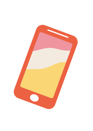 Concept Girls stuff gift phone. This illustration is designed in a flat, vector style with a clear concept of girls stuff. Vector illustration.のイラスト素材