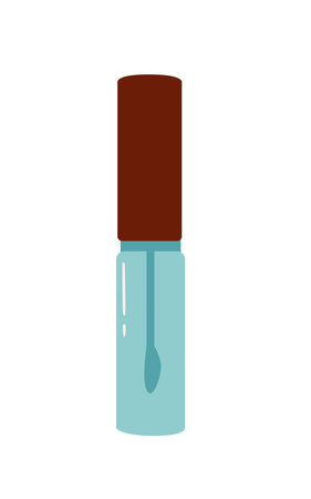 Concept Care cosmetic set cream. This flat vector cartoon design showcases the concept of care cosmetic with a cream oil bottle on a white background. Vector illustration.のイラスト素材