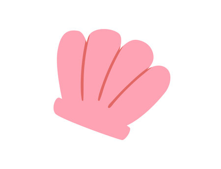 Concept Fish sea ocean fauna. This illustration is a flat, vector, cartoon-style design of an ocean shellfish. Vector illustration.のイラスト素材