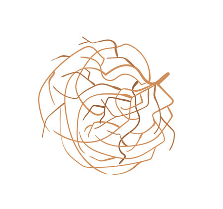 Concept Wild west dried plant desert. The illustration is a flat vector design that features a concept of the Wild West with a cartoonish dried plant desert on white background. Vector illustration.のイラスト素材