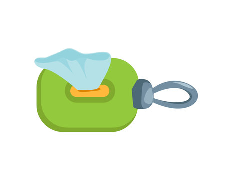 Concept Pet products set dog. This is a flat vector concept cartoon design featuring a pet product, specifically a green accessory for walking with pets. Vector illustration.のイラスト素材