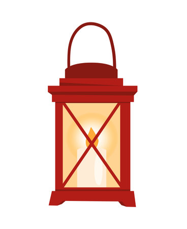 Concept Hello autumn with light candle lamp. This illustration is a flat vector design featuring a concept of autumn. Vector illustration.のイラスト素材