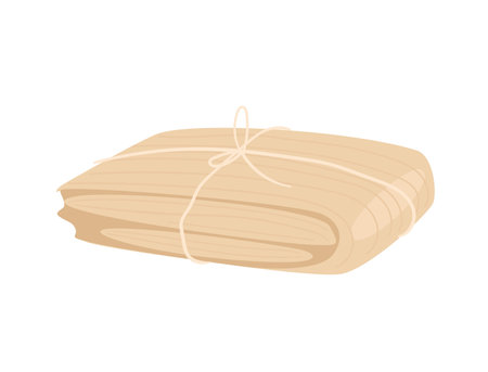 Concept Welcome to Mexico roll. The illustration depicts a flat, vector design concept of a Mexican roll, in a cartoon style, on a white background. Vector illustration.のイラスト素材