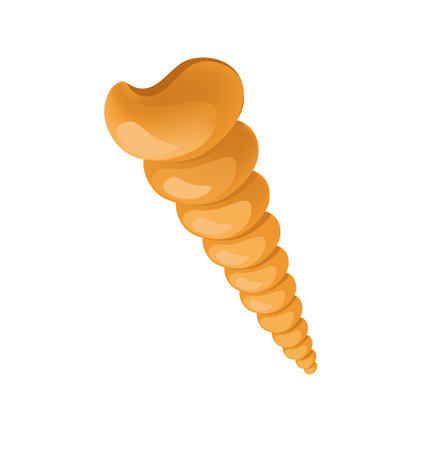 Concept Seafood tuna shellfish. A minimalist approach is taken in this simple yet elegant design of a single shellfish. Vector illustration.のイラスト素材