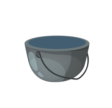 Concept Camping cooking pot. The illustration is a flat design vector graphic depicting a cooking pot for camping. Vector illustration.のイラスト素材