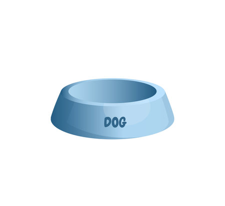 Concept Pet dog feeder. This illustration is a flat design, vector graphic of a feeder for dogs. Vector illustration.のイラスト素材