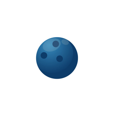 Concept Sport goods billiard. The illustration is a flat, vector, and cartoon design of a billiard ball, shown on a white background. Vector illustration.のイラスト素材