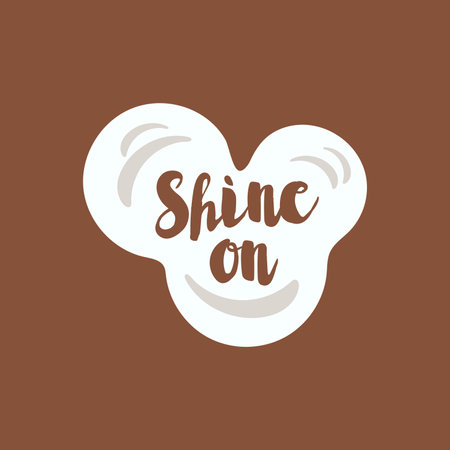 Element of winter set in cute design. Festive atmosphere with a delightful touch of whimsy from this cute Christmas label showcase a colorful design set against a brown backdrop. Vector illustration.のイラスト素材