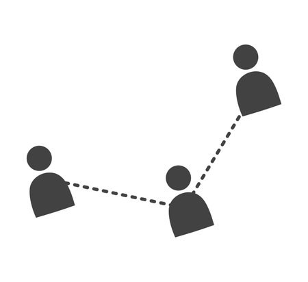 Business element of set in black line design. A black outline illustration symbolize interconnected networks, conveying the essence of the business themes connectivity. Vector illustration.のイラスト素材