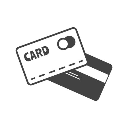 Element of Black Friday set. Bank cards, which are in this picture, tempt you to make new purchases with big discounts. Vector illustration.のイラスト素材